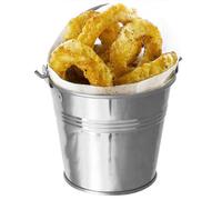 Genware Stainless Steel Serving Bucket 12cm | Mini Bucket, Metal Bucket, Chip Bucket