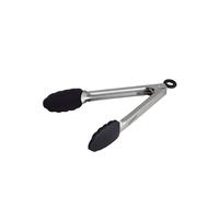 Genware STT-9S Locking Tongs with Silicone Tip, Stainless Steel, 23 cm/9"