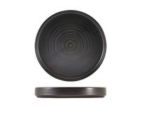 Genware Terra Porcelain Black Presentation Plate 21cm, PR-PBK21, Pack of 6