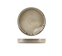 Genware Terra Porcelain Grey Presentation Plate, 18cm, PR-PG18, Pack of 6