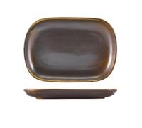 Genware Terra Porcelain, Rustic Copper, Rectangular Plate, 240mm x 165mm, RP-PRC24, Pack of 12