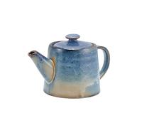 Genware TP-PBL50 Terra Porcelain Teapot, Aqua Blue, 500mL Capacity, Pack of 6