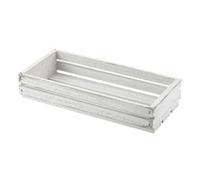 Genware TR215W Wooden Crate, 25 cm x 12 cm x 5 cm, White Wash Finish