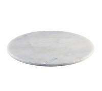 Genware White Marble Platter 30cm - Set of 6 - Round Marble Cake Serving Board