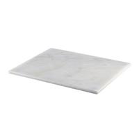 Genware White Marble Platter 32 x 26cm - Natural Marble Food Presentation Board