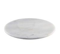 Genware White Marble Platter 33cm - Round Marble Cake Serving Board