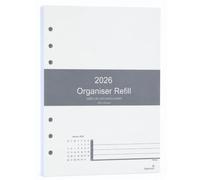 Genxon 2026 A5 Diary Refill Organiser, Week on Two Pages,