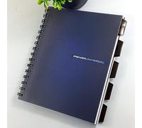 A5 Project Book 250 Pages 80gsm Margin Ruled Perforated Sheets Wirebound Notebooks with 5 dividers (Grey)