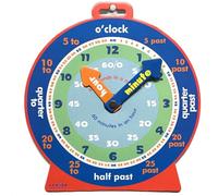 genXon Magnetic Teaching Clock for Children Learn how to Read Time 21cm Cardboard Wall clock School Class Home Coloured Clock for teaching time