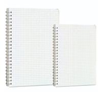 genXon Maths Notebook 5mm Squared Graph Paper Exercise Book - 160 Pages, Wirebound with Clear PP Cover, 80gsm White Paper, Grid Ruled Journal for Maths Science School Use (A5)