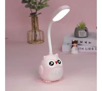 Genyerl Mini owl Night Light, Portable LED Table Light, Cute owl Foldable USB Rechargeable Reading Light Bedroom Children's Bedside Study (Pink)