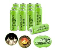 GENYESTAR 1.2v 400mah 2/3AAA NiMH Rechargeable Battery with Button Top (20)(Not Full Sized AAA Batteries) 12pcs