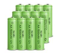 GENYESTAR Rechargeable AA Batteries NIMH 1.2V Double A 1500mAh High Capacity Pre-Charged Rechargeable AA Solar Battery Low Self Discharge for Household Devices Solar Light Toys Remote, 12 Pack