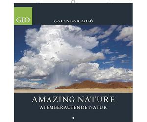 GEO Amazing Nature 2026 - Wand-Kalender - Broschüren-Kalender - 30x30 - 30x60 geöffnet