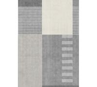 Geo Blocks Grey Rug - Tokyo Collection RainbowHome Grey 160cm x 120cm