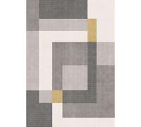 Geo Blocks Ochre Rug - Tokyo Collection RainbowHome Grey 230cm x 160cm