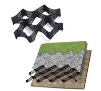 Geo Grid,Mud Control Grids for Livestock - 2" Tall Ground Support Grid for Steep Driveways, Paths & Patios - Easy Install Gravel Stabilization (Size: 1x4m / 3.3x13ft)