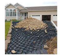 Geo Grid,Pea Gravel Stabilizer Grid - 2" & 4" Geo Grid for Driveways, Parking Lots & Retaining Walls - Foldable Mesh Support for Outdoor Yards - 6.5x19ft (Color: H 4in)