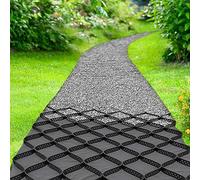 Geo Grid,Polyethylene Geogrid for Gravel Driveway & Parking Stabilization, 2x2m (6.5x6.5ft) Ground Stabilizer for Garden Edging & Woodland Retaining Walls