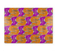 Geo Metalic Shapes Glass Chopping Board Benjamin Tate Design Natural One Size