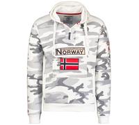 GEO NORWAY GYMCLASS Men - Men's Hooded Sweatshirt with Kangaroo Pocket - Men's Cotton Logo - Warm Long Sleeve Hoody - Casual Sports Hoodie, grey, XL