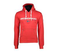GEO NORWAY Men's Golivier Hooded Sweatshirt, Rouge, S