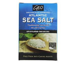 Geo Organics Atlantic Sea Salt Crystals 250g (Pack of 6)