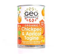 Geo Organics Chickpea and Apricot Tagine 400g (Pack of 6) | Ready Meal in 3 Minutes | 100% Plant-based | Low Fat | Gluten-free | Certified Organic Chickpeas | Suitable For Everyone
