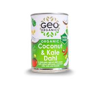 Geo Organics Coconut & Kale Dahl 400g (Pack of 6) | Authentic Indian Side Dish | Low Sugar & Salt | Certified Organic | Vegan Meals & Gluten-Free Food | Mild Spice Level