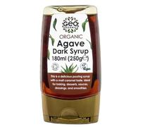 Geo Organics Dark Agave Syrup 250g (Pack of 3) | Organic Natural Sweetener for Dishes & Beverages | Mild Flavor | No Additives or Preservatives | Healthier Alternative to Traditional Sweeteners