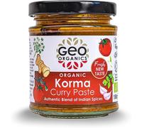 Geo Organics Korma Curry Paste 180g (Pack of 6) Serves 4 | Organic Curry Paste | Certified Organic Curry & Vegan Friendly | Authentic Restaurant Recipe Base Korma Indian Food