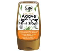 Geo Organics Light Agave Syrup 250g (Pack of 1) | Organic Natural Sweetener for Dishes & Beverages | Mild Flavor | No Additives or Preservatives | Healthier Alternative to Traditional Sweeteners