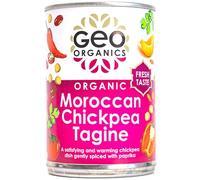 Geo Organics Moroccan Chickpea Tagine 400g (Pack of 1) | Certified Organic | Vegan Meals & Gluten-Free Food | Ready Meal with Exotic Spices | Gently Spiced
