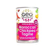 Geo Organics Moroccan Chickpea Tagine 400g (Pack of 3) | Certified Organic | Vegan Meals & Gluten-Free Food | Ready Meal with Exotic Spices | Gently Spiced