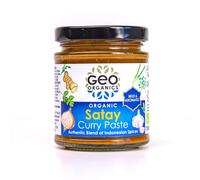 Geo Organics Satay Curry Paste 180G (Pack of 1) Serves 4 | Organic Indonesian Paste | Vegan & Authentic Indonesian Flavor | Medium Spice | No Artificial Additives | Ready-To-Use Paste