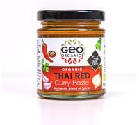 Geo Organics Thai Red Curry Paste 180g (Pack of 3) Serves 4 | Organic & Vegan-Friendly Red Thai Curry Paste | Authentic Restaurant Recipe Base | Certified by Soil Association Thai Curry Paste