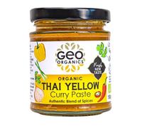 Geo Organics Thai Yellow Curry Paste 180g (Pack of 1) Serves 4 | Organic & Vegan-Friendly Curry Paste | Authentic Restaurant Recipe Base | Certified by Soil Association Thai Curry Paste