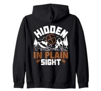 Geocaching Hidden In Plain Sight Mountains Zip Hoodie