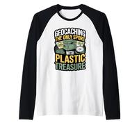 Geocaching The Only Sport with Plastic Treasure Hiker Raglan Baseball Tee