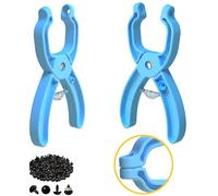 GEOCCI Safety Eye Tool Auxiliary Tool for Attaching Safety Eyes for Crocheting Safety Eyes Crochet Tools for Amigurumi Crochet & Stuffed 5-30mm Animal Eyes Making Supplies Tool（Blue 1pcs）