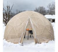 Geodesic Dome Tent with 360° Views, Zipper Door, Reinforced Frame, Transparent Bubble Igloo for Outdoor Use, Suitable for Garden, Camping, and Events