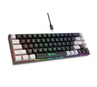 GEODMAER 65% Gaming Keyboard, LED Backlit Mini Wired, Ultra-Compact Anti-Ghosting No-Conflict 68 Keys for PC Laptop Windows Gamer