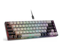 GEODMAER 65% Gaming Keyboard, Wired Backlit Mini Keyboard, Ultra-Compact Anti-Ghosting No-Conflict 68 Keys Membrane Gaming Wired Keyboard for PC Laptop Windows Gamer