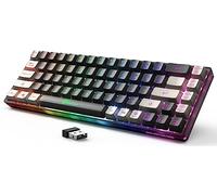 GEODMAER Wireless Gaming Keyboard, 65% Rechargeable, Backlit, 68 Keys, Ultra-Compact, Anti-Ghosting, Wireless for PC, Laptop, Windows