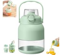 Geoet Electric Juicer, Squeeze and Sip on the Go Juicer, Electric Citrus Juicer 28 Oz, With Straw and Two Lids, Automatic Portable Mini Blender for Smoothies, Shakes, Food Prep & Frozen Blending(28Oz)