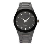 Geoffrey Beene Mens Watch - Stainless Steel Quartz Movement Analog Watch for Men, Gift for Men, Formal or Business Casual Minimalist Wrist Watches 42mm…, Gunmetal, 42mm, casual
