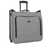 Geoffrey Beene Suit & Dress Carrier, Wrinkle-Free Hanging Clothes Rolling Garment Bag With Inline Skate Wheels and Shoulder Strap, 22” Folded