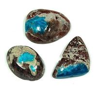 GeoFossils - Cavansite with Stillbite in Matrix Tumble Stone 30-35mm