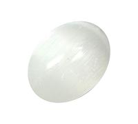 GeoFossils - Luna Energy Infused Selenite Palm Stone Medium