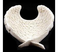 GeoFossils Puckator ANG100 Angel Wing Bowl, Resin, White, 11 x 11 x 6 cm, Mixed, Width 11cm Height 6cm